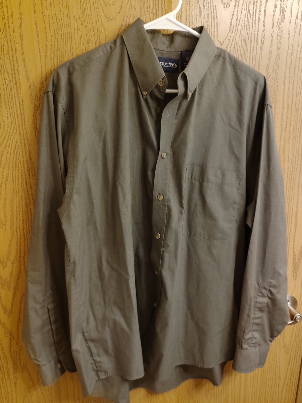 Puritan Men's Shirt in Olive Green size M